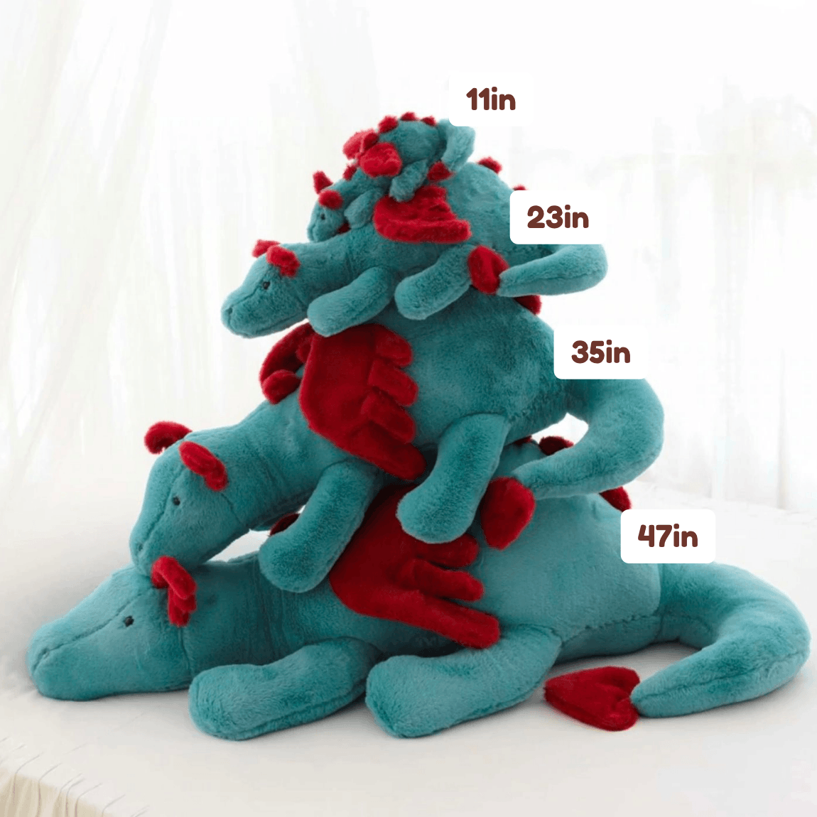 Long dragon plushie pillow – view 4