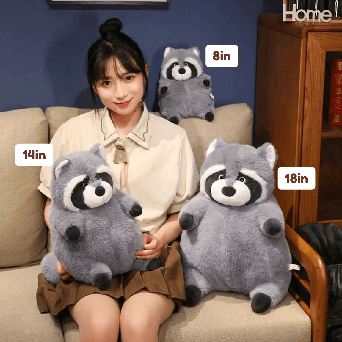 Chubby raccoon plushie – view 3