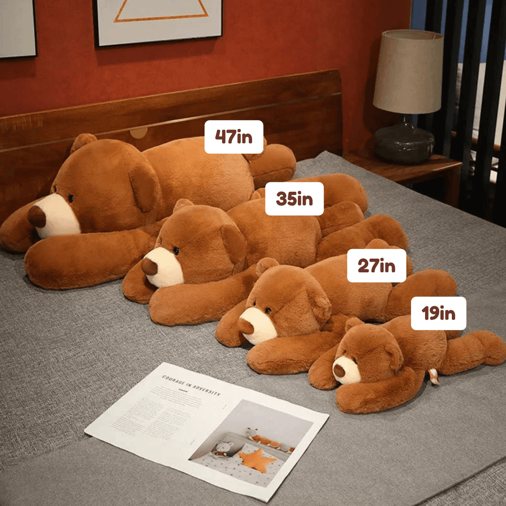 Fluffy brown bear plushie – view 3