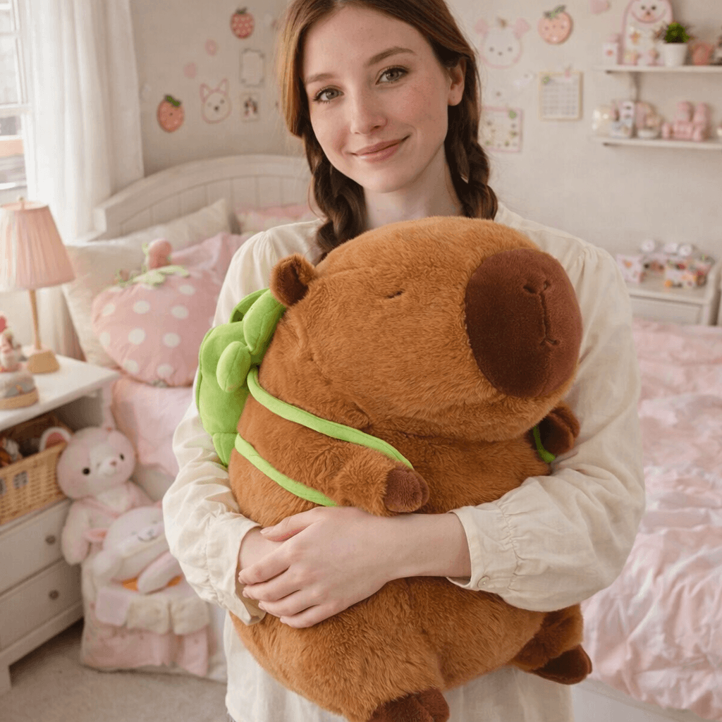 Capybara plushie with turtle backpack – view 8