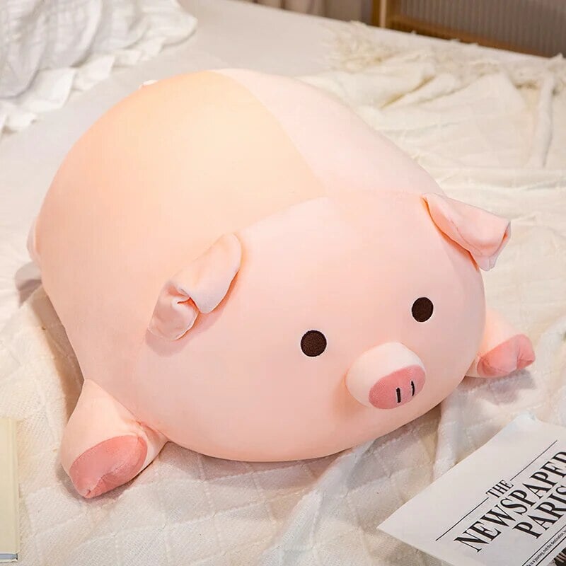 Chonky pink pig plushie – view 1