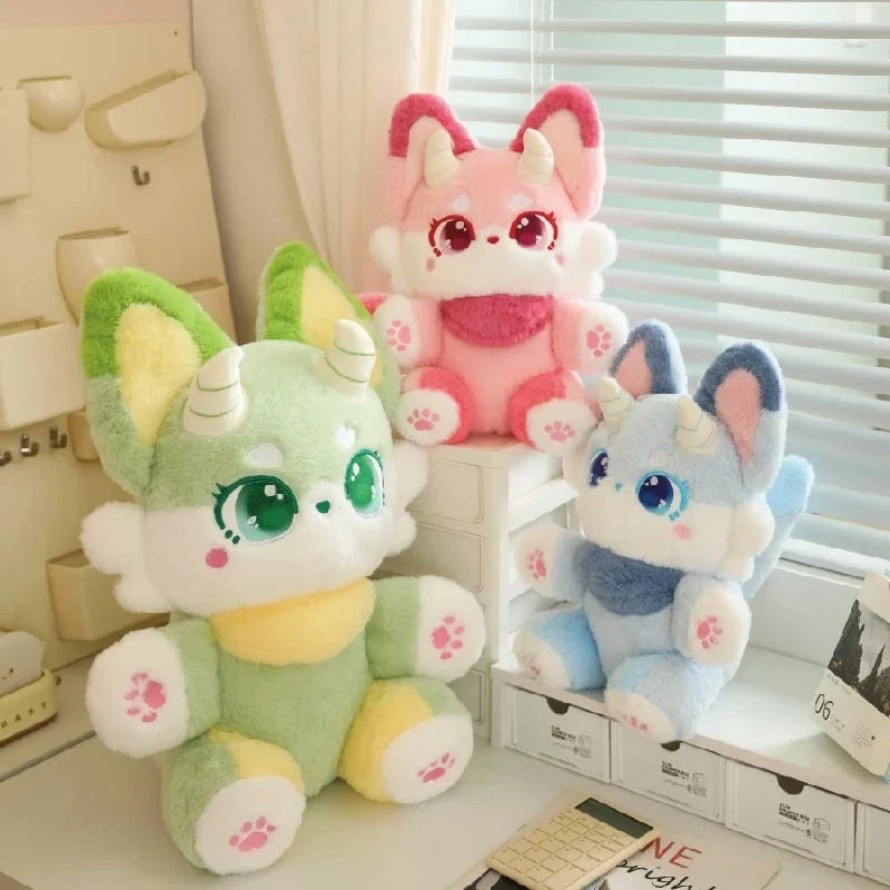 Dreamy horned fox plushie – view 2