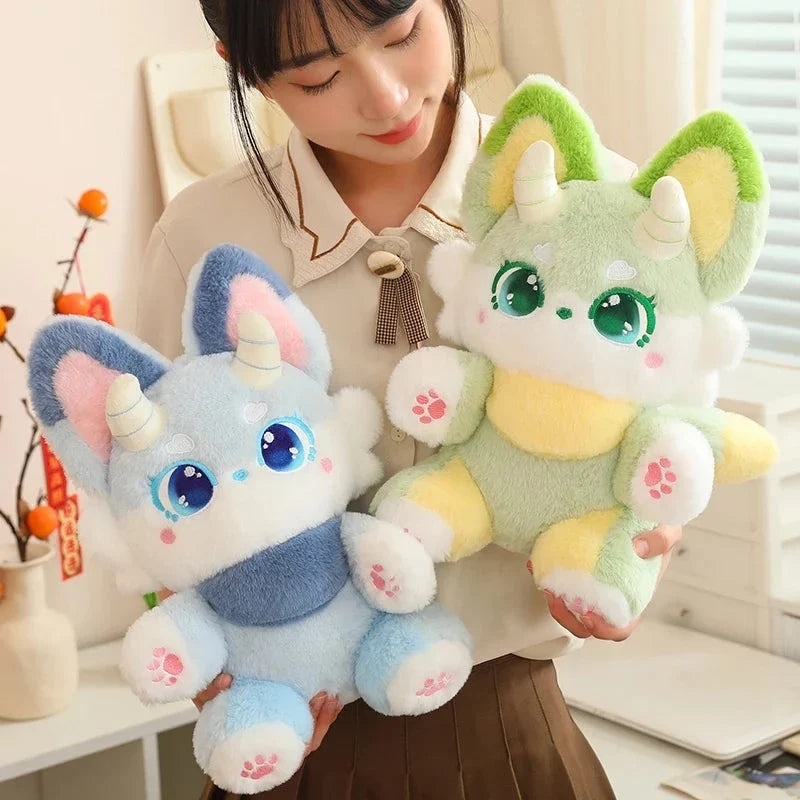 Dreamy horned fox plushie – view 4