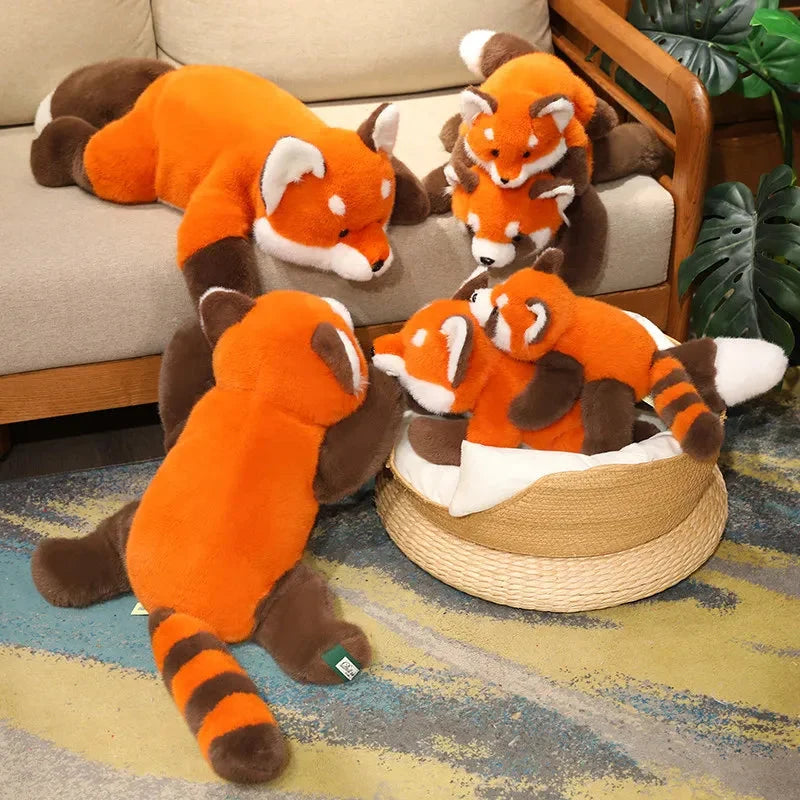 Red panda and fox plushie – view 3