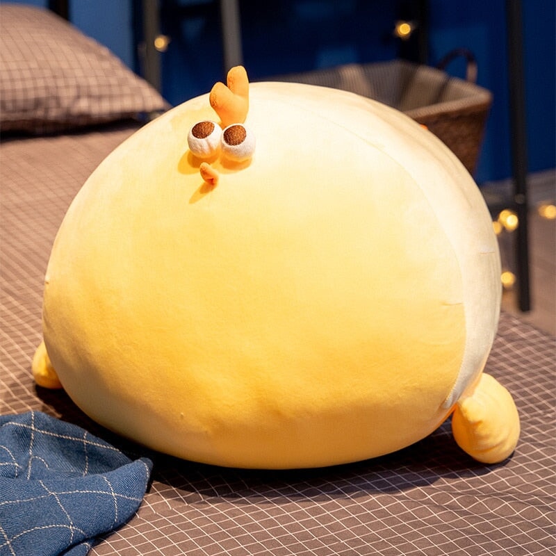 Chonky yellow chicken plushie – view 1