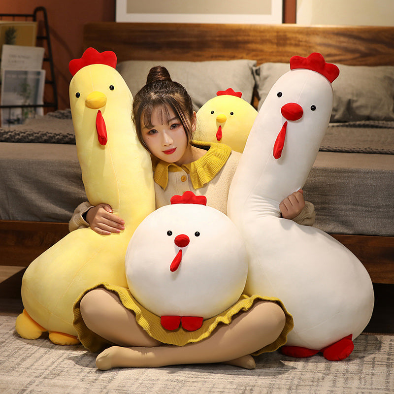 Fluffy chicken plushie – view 2