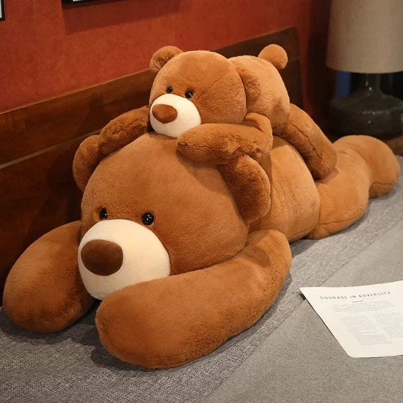 Fluffy brown bear plushie – view 1