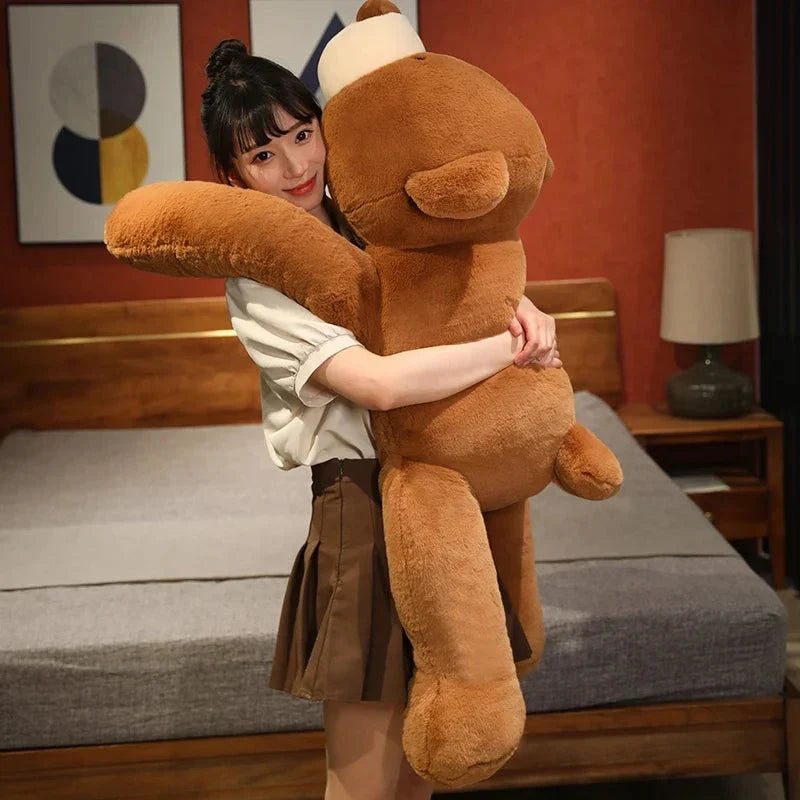 Fluffy brown bear plushie – view 2