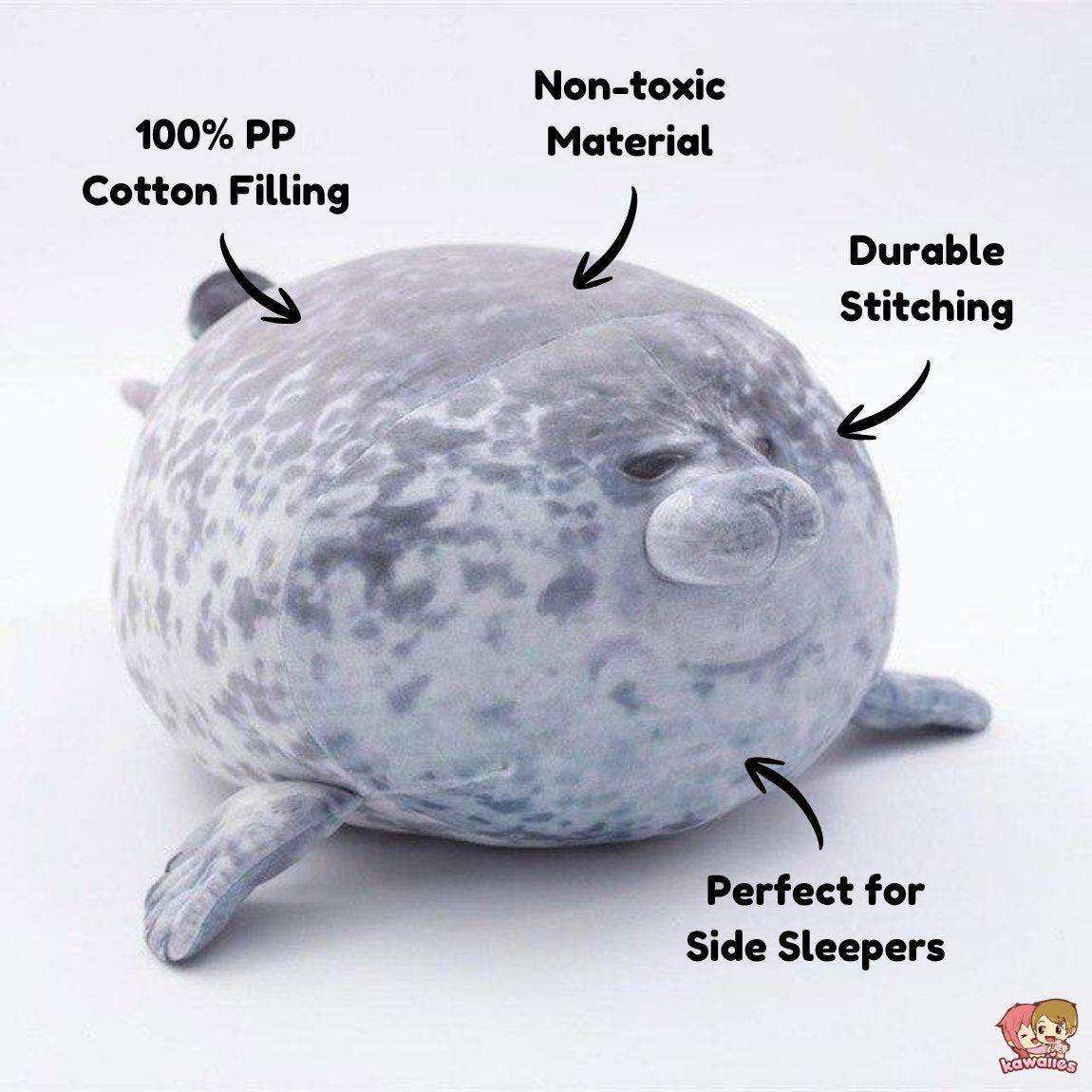 Chubby seal plushie – view 4
