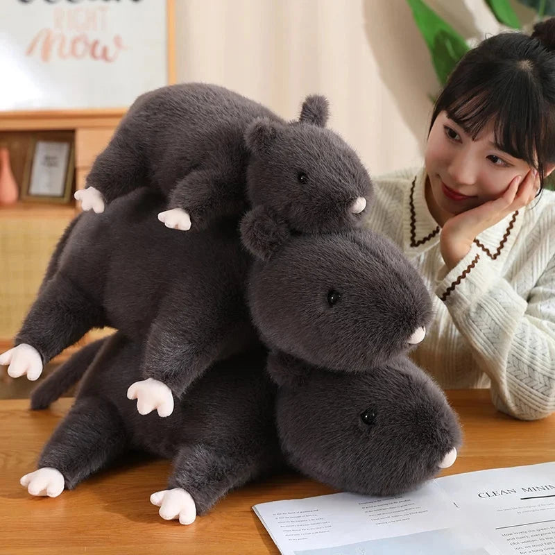 Black rat plushie – view 2